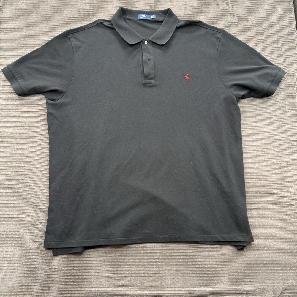 Polo Ralph Lauren Polo Shirt Men 4XB Black Cotton Golf Golfing Preppy Casual.‎